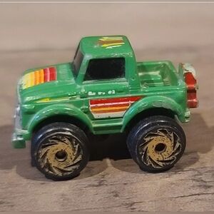 Vintage 1987 Road Champs Micro Machines Green Suzuki *Missing Part/Repair*
